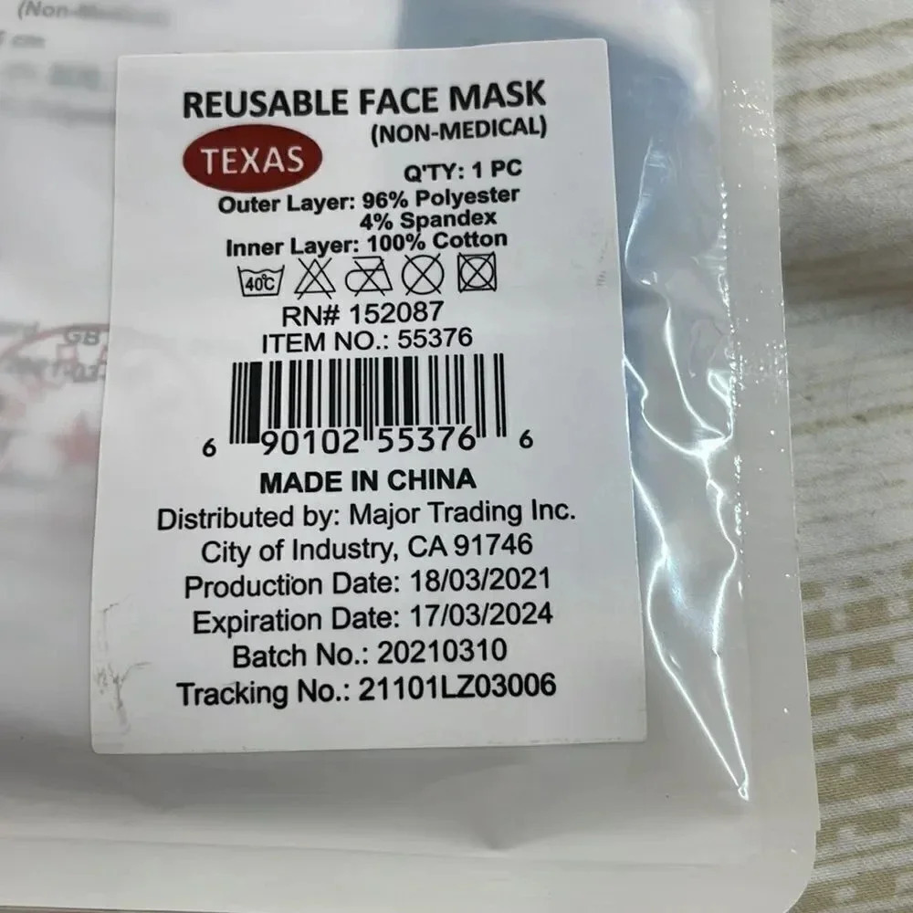 Texas Strong- face mask - represent! Adult size NWT - Picture 2 of 2